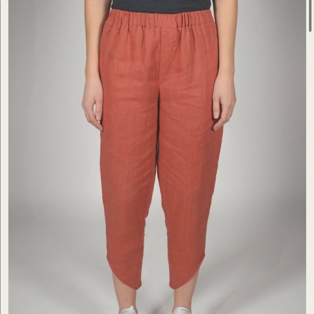 Priory Cheon Linen Pant in Terra Cotta